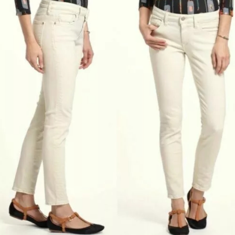 Pilcro and the letterpress stet white skinny jeans